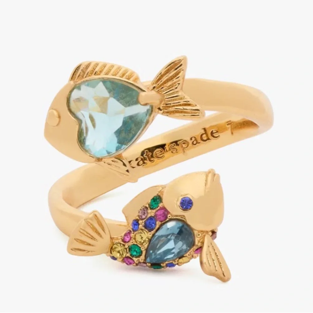 Kate Spade What A Catch Fish Ring. Size 7/8